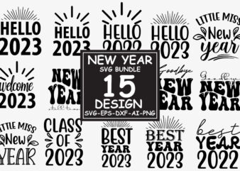15 New Year SVG Bundle