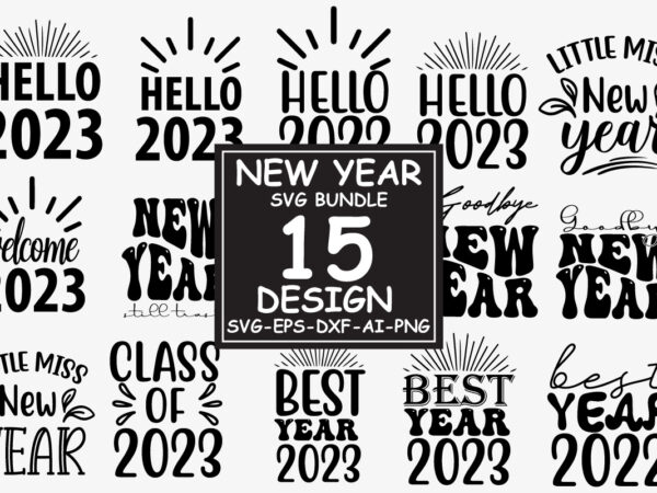 15 new year svg bundle