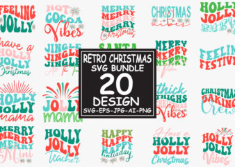 Retro Christmas Svg Bundle, Christmas Retro Svg, Christmas Svg, Vintage Christmas Svg, Merry Christmas Svg, Christmas Quote Svg, Png, Cricut t shirt design online