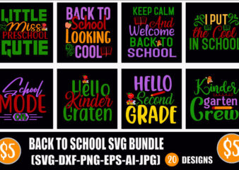 Back to school Svg Bundle,Back to School Svg Bundle, Hello Grade Svg, First Day of School Svg, Teacher Svg, Shirt Design, Cut File for Cricut, Silhouette, PNG, DXF,Back to School