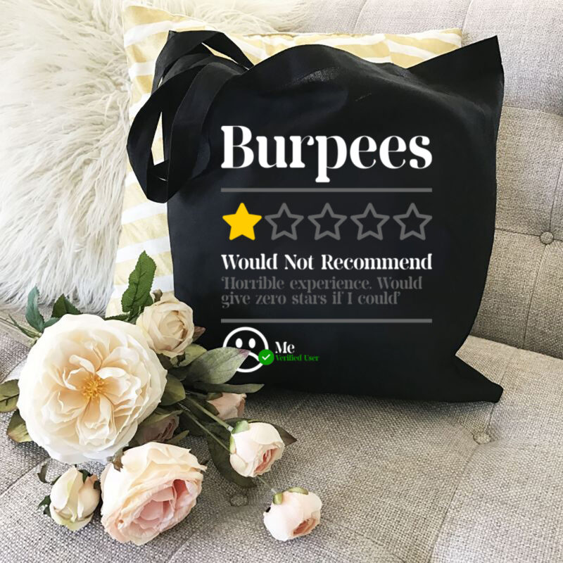 Burpees Do Not Recommend 1 Star Rating Funny Gym Workout NL