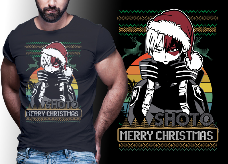 CHRISTMAS ANIME My Hero Academia TSHIRT DESIGNS BUNDLE