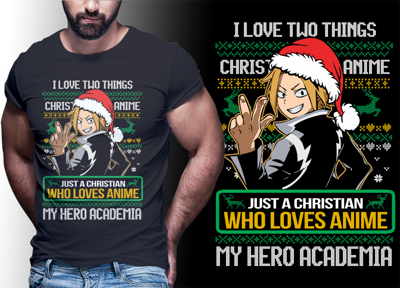 CHRISTMAS ANIME My Hero Academia TSHIRT DESIGNS BUNDLE