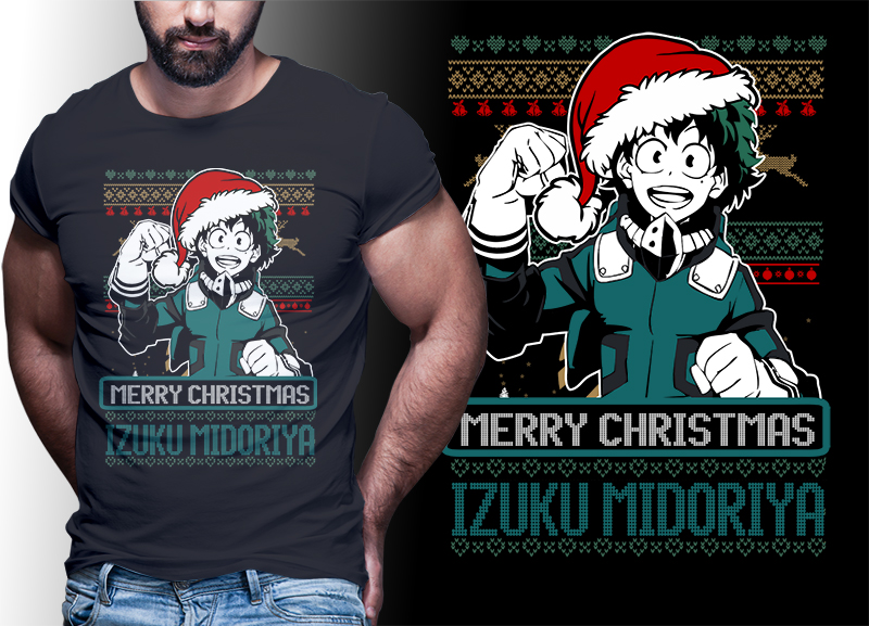 CHRISTMAS ANIME My Hero Academia TSHIRT DESIGNS BUNDLE