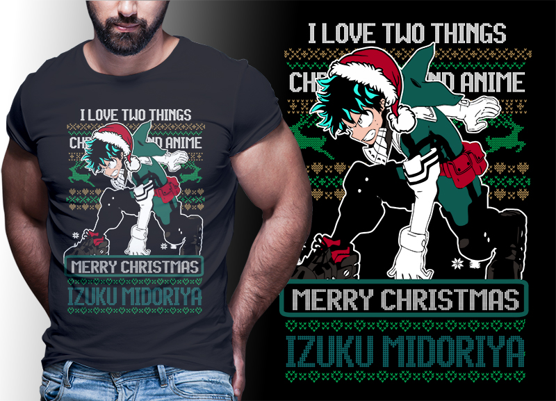 CHRISTMAS ANIME My Hero Academia TSHIRT DESIGNS BUNDLE