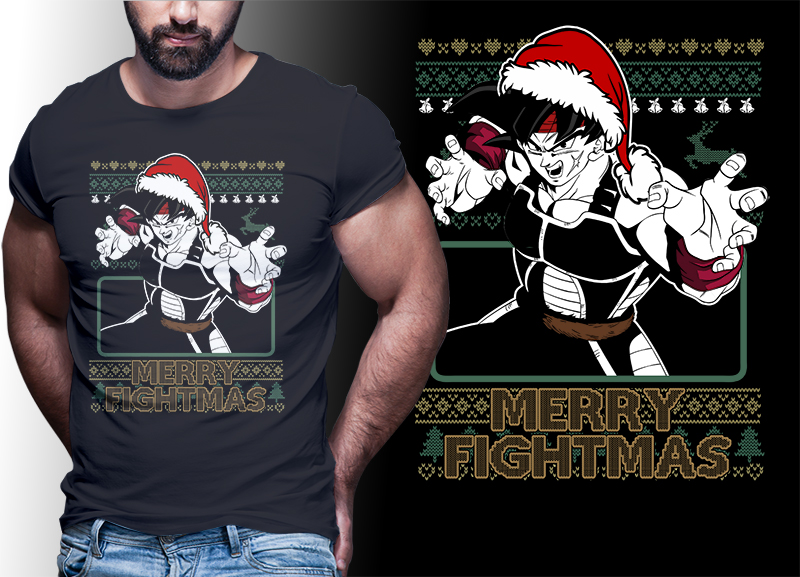 CHRISTMAS ANIME DRAGONBALL Z GT SUPER TSHIRT DESIGNS BUNDLE