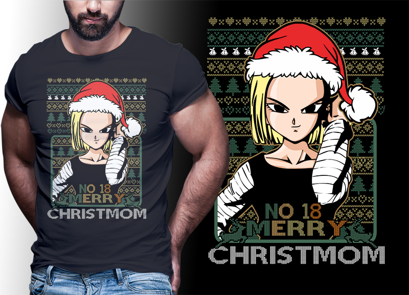 CHRISTMAS ANIME DRAGONBALL Z GT SUPER TSHIRT DESIGNS BUNDLE