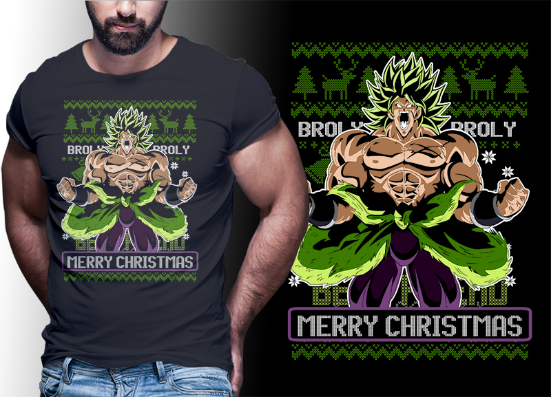 CHRISTMAS ANIME DRAGONBALL Z GT SUPER TSHIRT DESIGNS BUNDLE