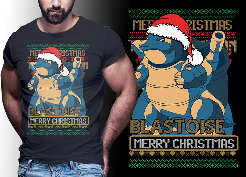 CHRISTMAS ANIME POKEMON TSHIRT DESIGNS BUNDLE