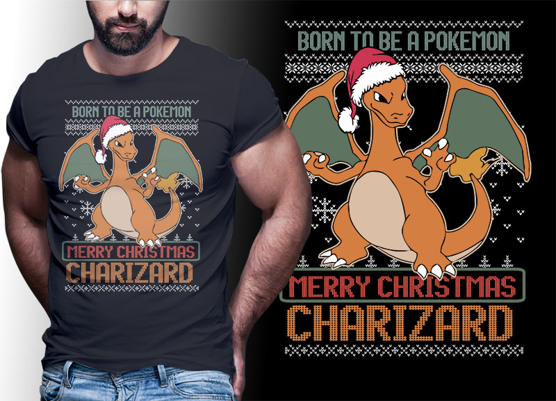 CHRISTMAS ANIME POKEMON TSHIRT DESIGNS BUNDLE