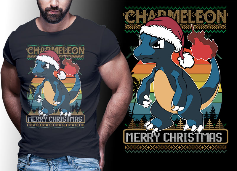 CHRISTMAS ANIME POKEMON TSHIRT DESIGNS BUNDLE