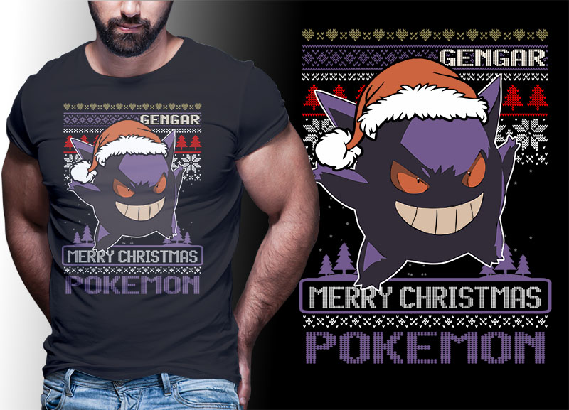 CHRISTMAS ANIME POKEMON TSHIRT DESIGNS BUNDLE