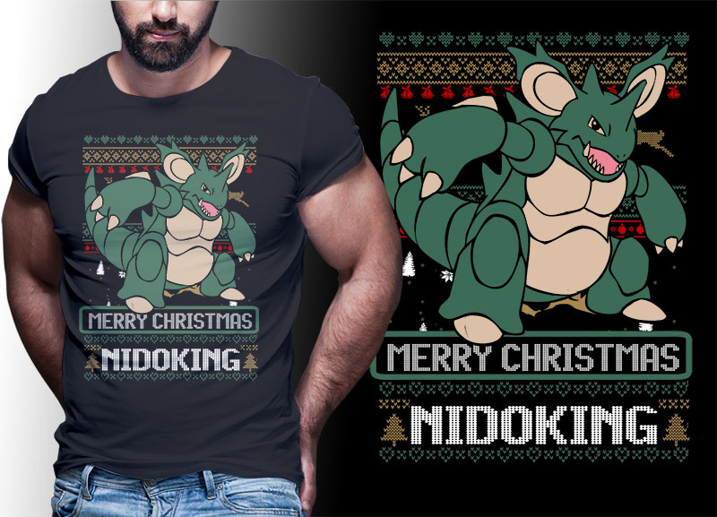 CHRISTMAS ANIME POKEMON TSHIRT DESIGNS BUNDLE