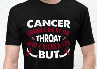 Cancer Grabbed Me By The Throat Head _ Neck Cancer Awareness NC t shirt vector file