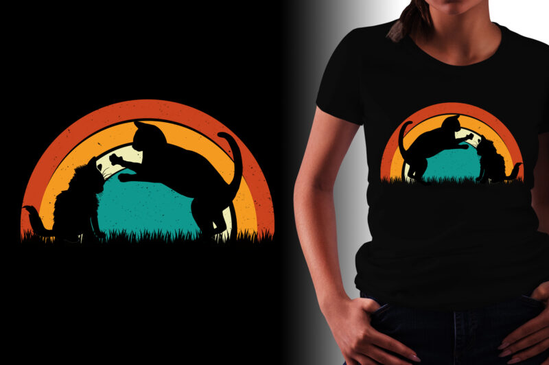 Sunset Retro Vintage T-Shirt Graphic Bundle