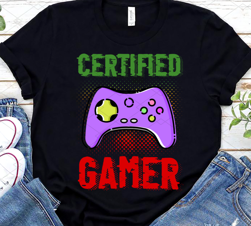 Certified Gamer Retro Funny Video Games Gaming Controller NL - Buy t ...