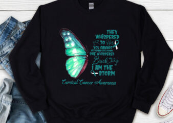 Cervical Cancer Awareness Png I am the storm Cervical Cancer Awareness Butterfly Png Cervical Cancer Month Png Cancer Warrior Png Teal and White Ribbon Awareness PNG File TL