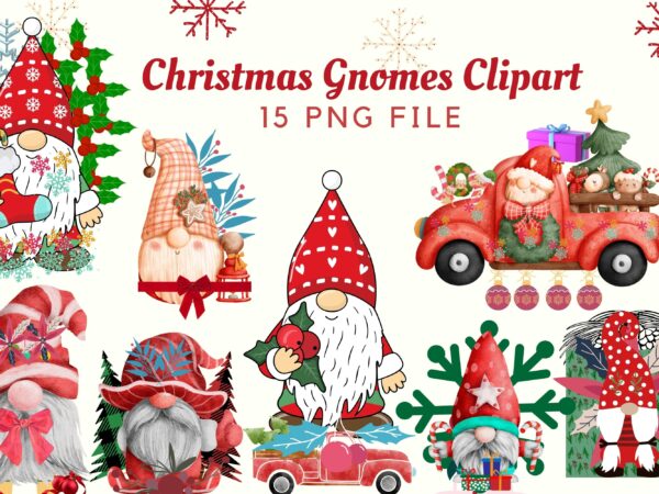 Christmas gnomes winter t-shirt clipart graphic