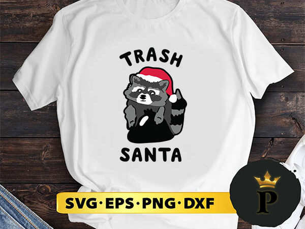 Christmas trash santa claus hat svg, merry christmas svg, xmas svg digital download t shirt vector file