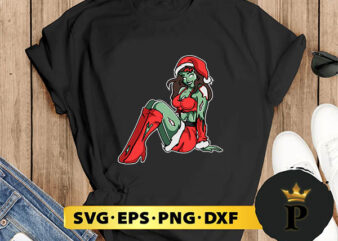 Christmas Zombie Pin Up Girl Pajama SVG, Merry christmas SVG, Xmas SVG Digital Download