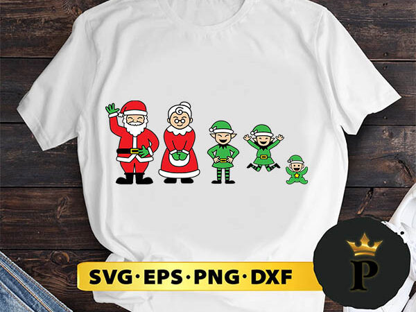 Claus family svg, merry christmas svg, xmas svg digital download t shirt vector file