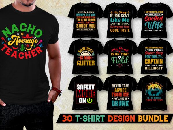 Colorful t-shirt design bundle