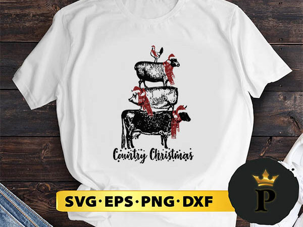 Country christmas svg, merry christmas svg, xmas svg digital download t shirt vector file