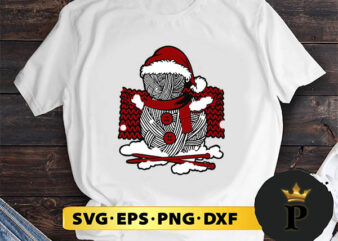 Crochet And Knitting Snowman SVG, Merry christmas SVG, Xmas SVG Digital Download