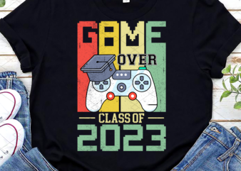 Custom Game Over Class Of 2023 Vintage Png, Class Of 2023, Senior 2023, Class Of Year, School Love PNG File TC