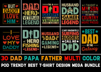 Dad Daddy T-Shirt Design Bundle