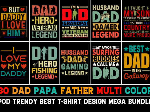 Dad daddy t-shirt design bundle