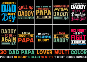 Dad T-Shirt Design Bundle