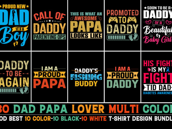 Dad t-shirt design bundle