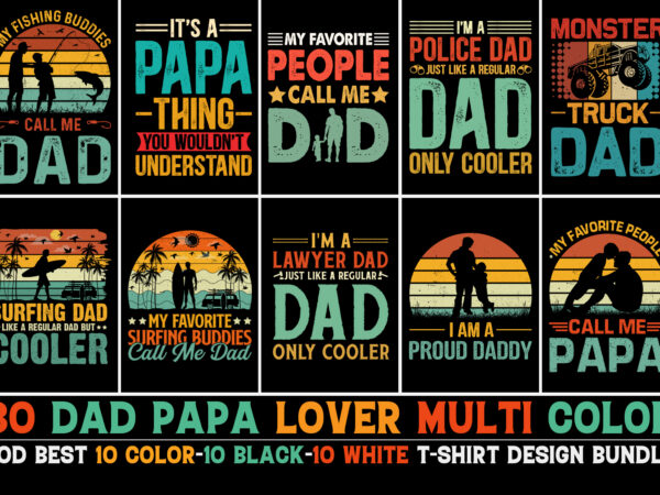Dad vintage sunset t-shirt design bundle Dad vintage sunset t-shirt design bundle