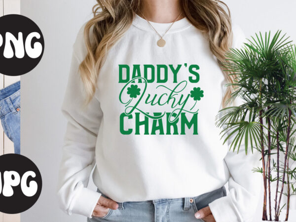 Daddy’s lucky charm, st patrick’s day bundle,st patrick’s day svg bundle,feelin lucky png, lucky png, lucky vibes, retro smiley face, leopard png, st patrick’s day png, st. patrick’s day sublimation t shirt vector illustration