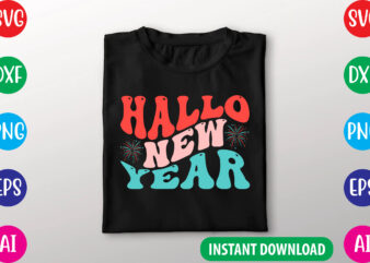 Retro New Year SVG t shirt design online