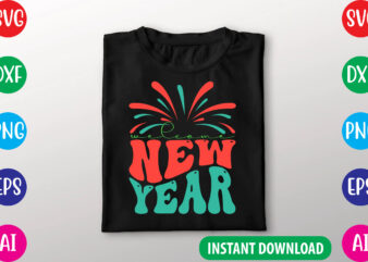Retro New Year SVG t shirt design online