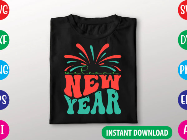 Retro new year svg t shirt design online