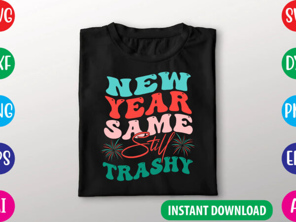 Retro new year svg cut file t shirt design online