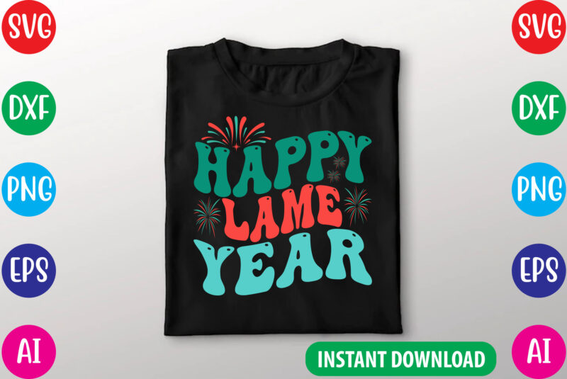 Retro New Year SVG Cut File