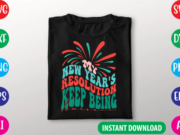 Retro new year svg cut file t shirt design online