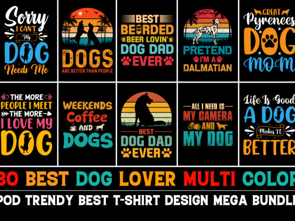 Dog t-shirt design bundle