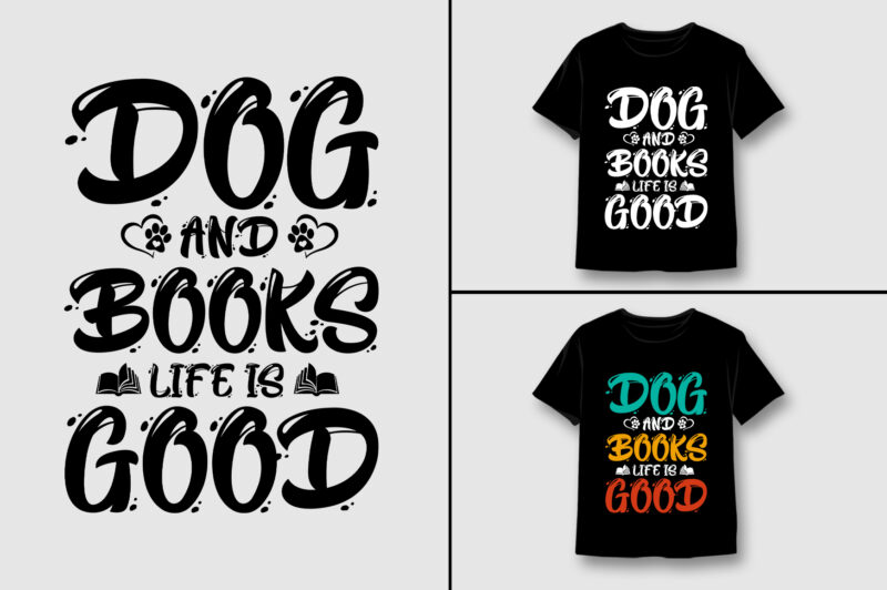 Dog Typography T-Shirt Design Bundle