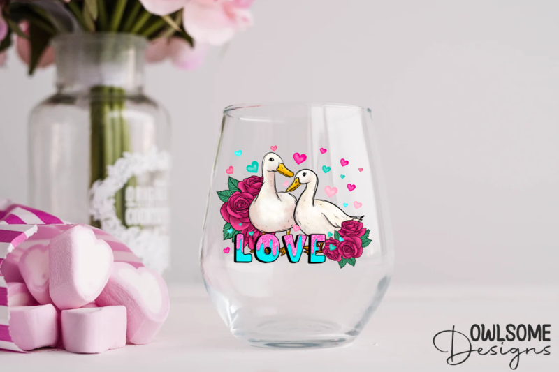 Duck Love Valentine PNG Sublimation