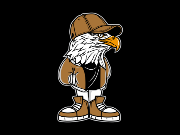 Eagle cartoon vector clipart