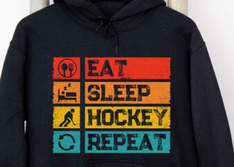 Eat Sleep Hockey Repeat Hockey Funny Ice Hockey Lovers NC vector clipart