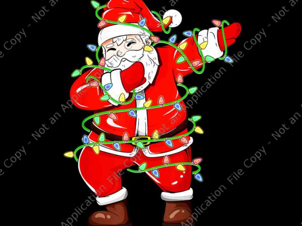 Dabbing santa xmas lights christmas png, santa dabbing xmas png, santa christmas png, santa xmas png, christmas png t shirt vector illustration