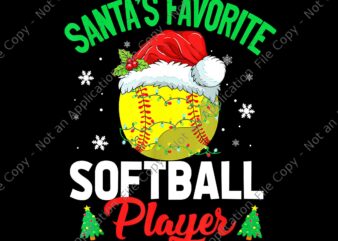 Santa’s Favorite Softball Player Christmas Png, Softball Christmas Png, Santa Christmas Png, Sport Christmas Png t shirt template vector