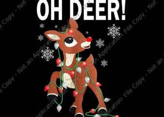 Rudolph The Red Nosed Reindeer Christmas Png, Special Oh Deer Christmas Png, Reindeer Christmas Png, Reindeer Lights Xmas Png t shirt design online