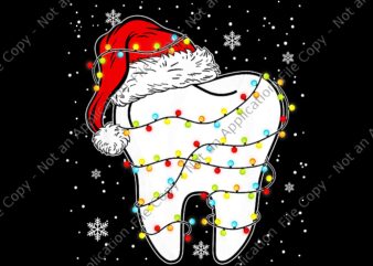 Dentist Christmas Teeth Santa Dental Hygiene Dental Life Png, Dentist Christmas Png, Teeth Santa Christmas Png, Teeth Santa Lights Xmas Png